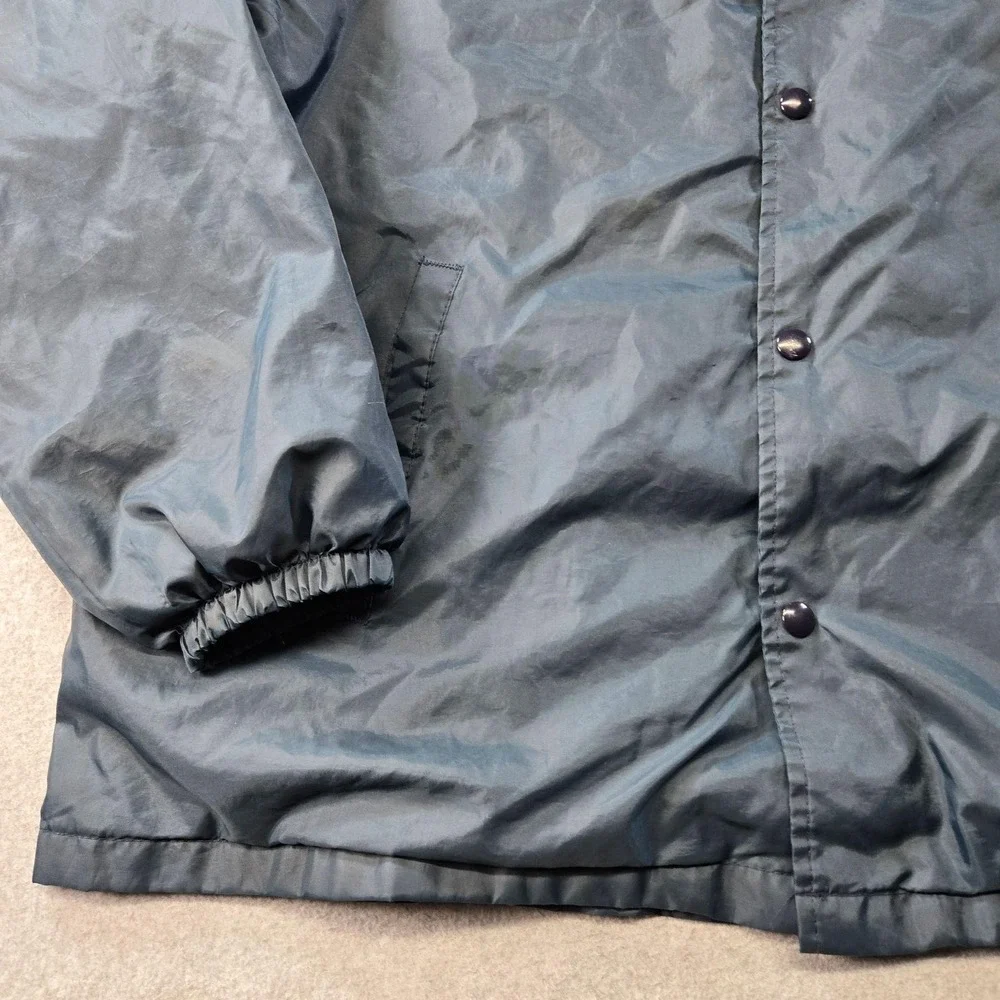 H-E-B Jacket Mens XL Blue Windbreaker Lined Insulated Pockets Collared